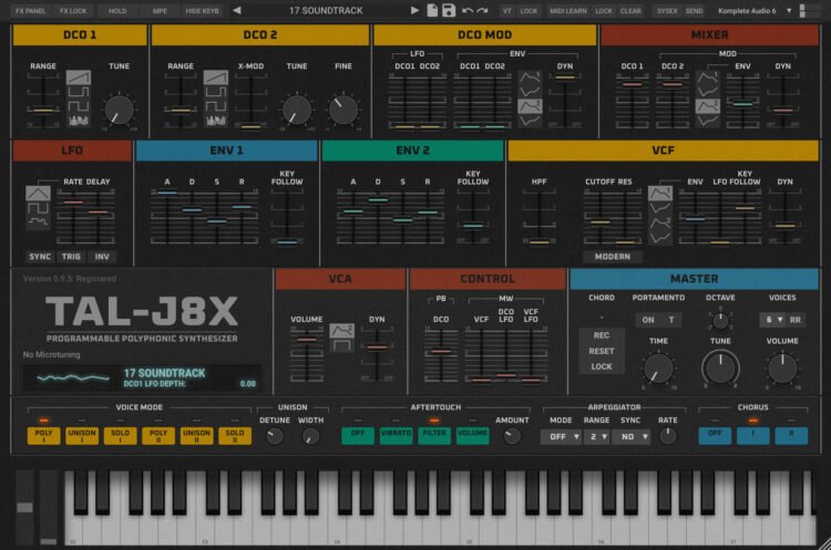 TAL-J8X announced: 80s Software Synth